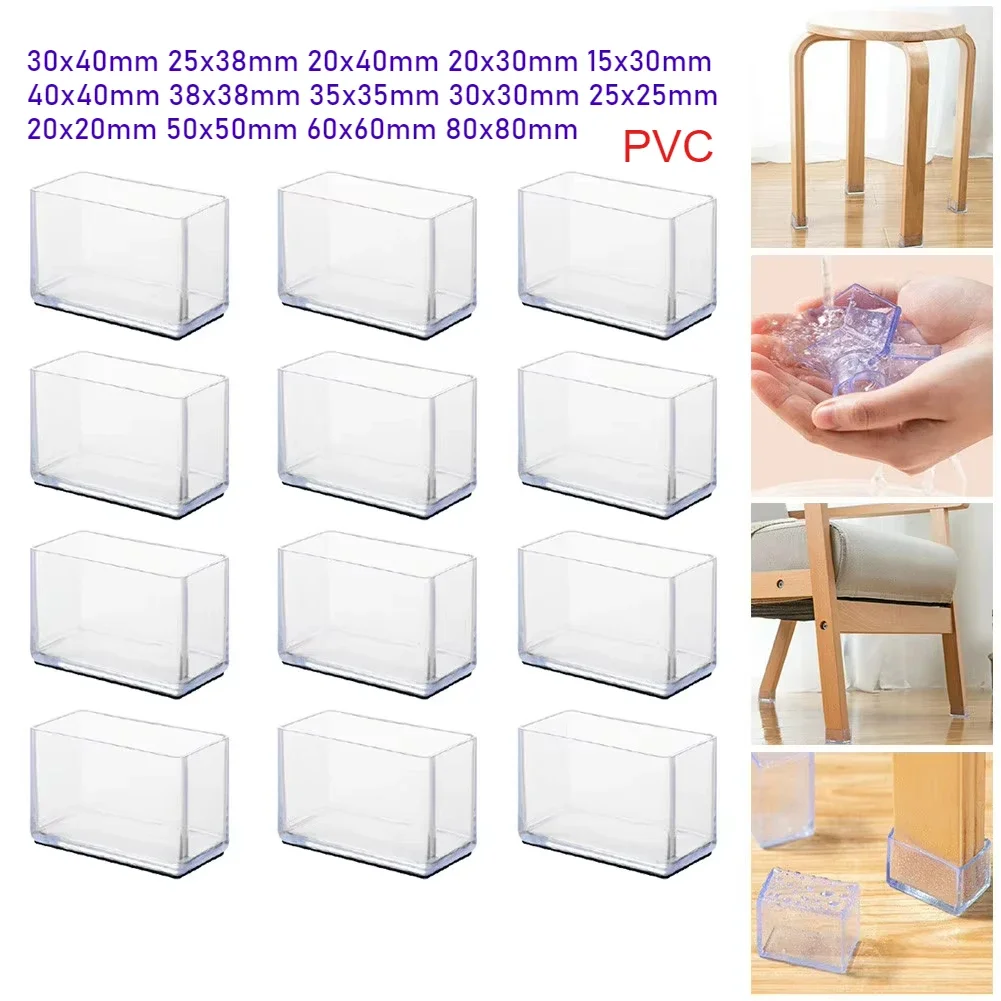 

Прозрачные колпачки для ног стула из ПВХ