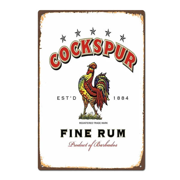 

Металлический плакат из олова с рисунком рома, 1884