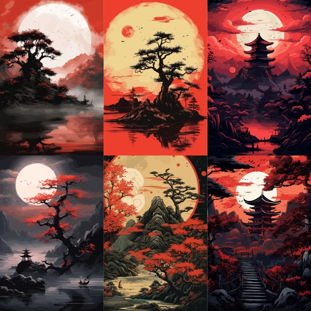 

Comic Landscape Diamond Painting Colorful Art Mountain Tree Full Rhinestone Mosaic Embroidery Cross Stitch Kit Home Decor Gifts