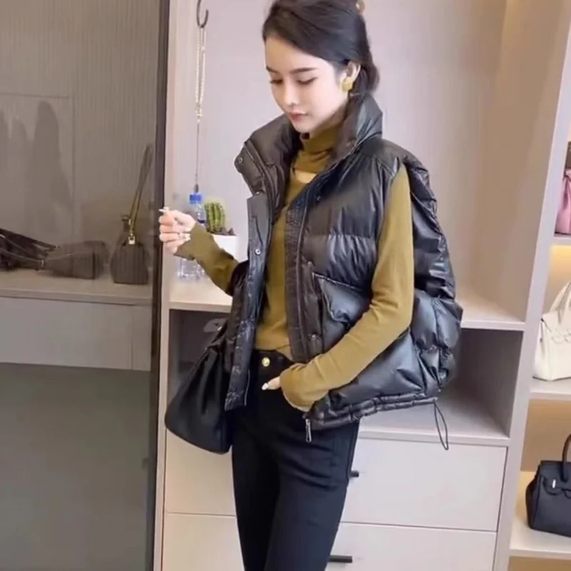 

Женский демисезонный жилет, натуральный пуховик без рукавов, теплая куртка на утином пуху, 2022