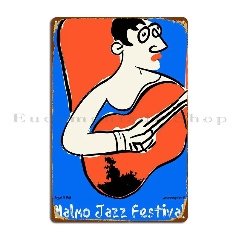 

Malmo Jazz фестиваль металлический знак Настенный декор дизайн искусственная пещера дизайн оловянный знак плакат