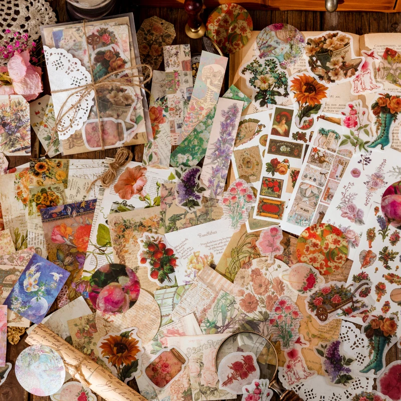 

83 шт., бумажные блокноты в винтажном стиле