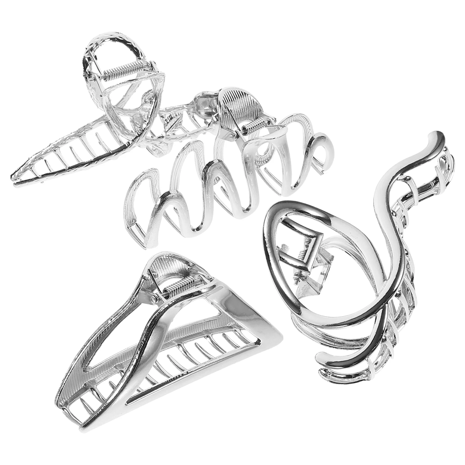

4pcs Metal Hair Clipss Hair Claw Clips Hair Jaw Clamps Women Fashionable Hair Accessories