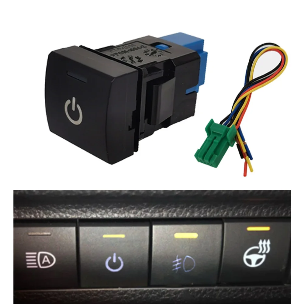 Car LED Light Power On Off Switch Fog Light Camera View Button For Toyota Camry 2018 For Avalon Rav4 2019 2020