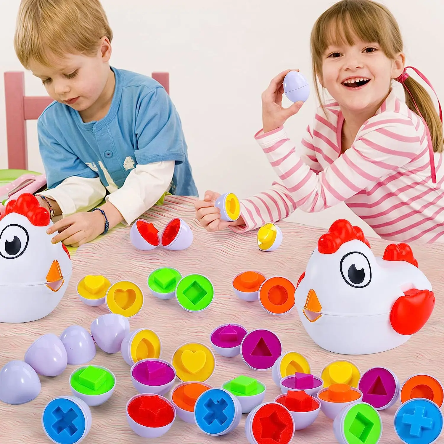 

Baby Learning Educational Toy Smart Egg Toy Games Shape Sorters Toys Matching Eggs Montessori Toys For Kids Children 2 3 4 Years