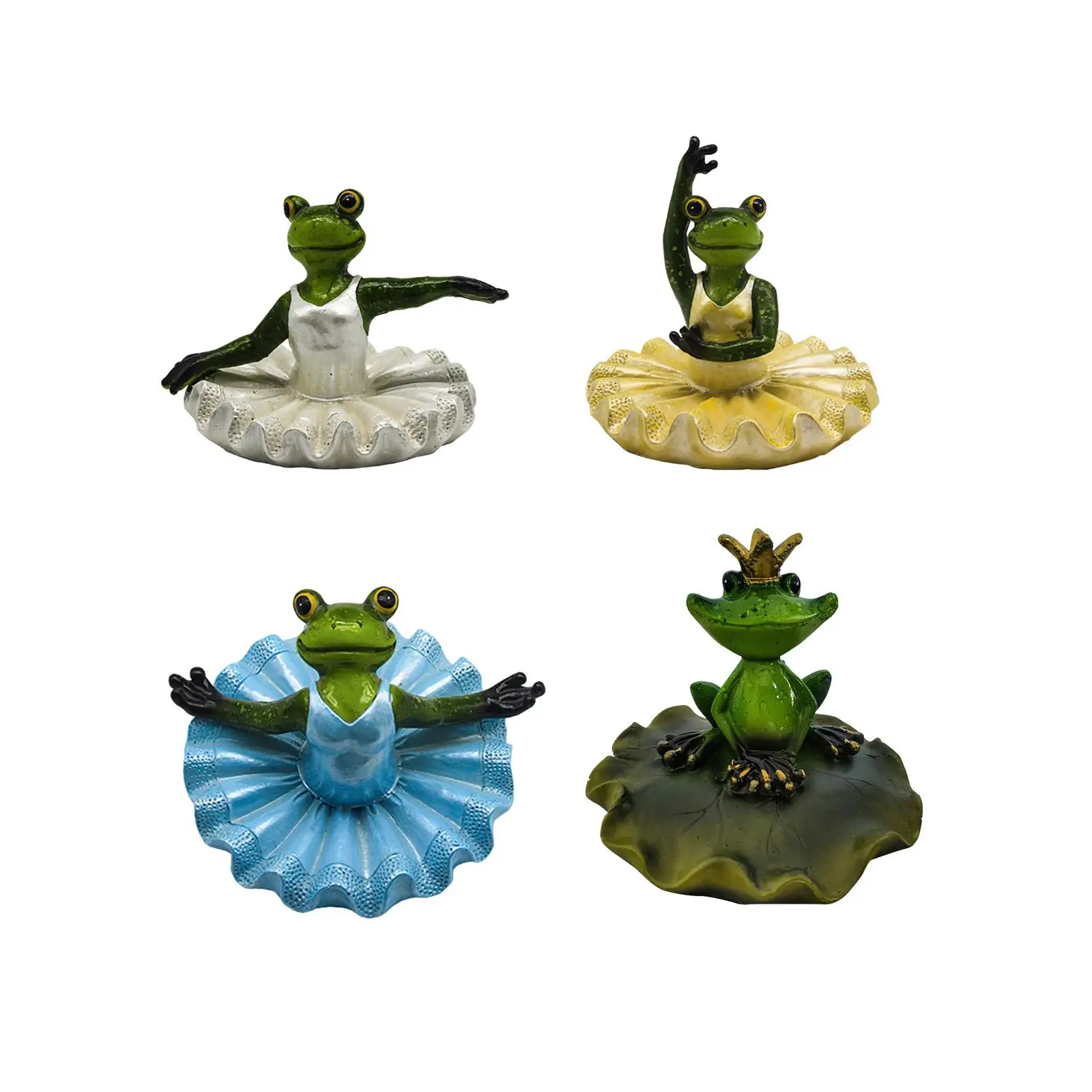 

Frog Statues Garden Pond Decor Cute Frog Sculpture Water Floating Frog Ornament for Desk Fish Tank Landscaping Accessories