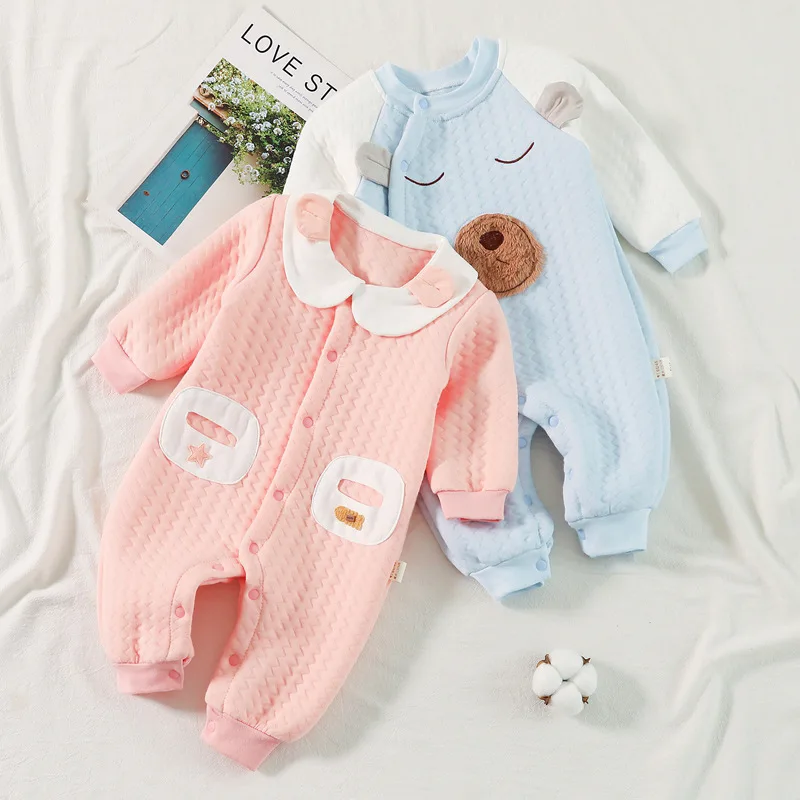 

Baby jumpsuit spring and autumn spring clothes newborn warm clothes baby rompers autumn and winter clothes
