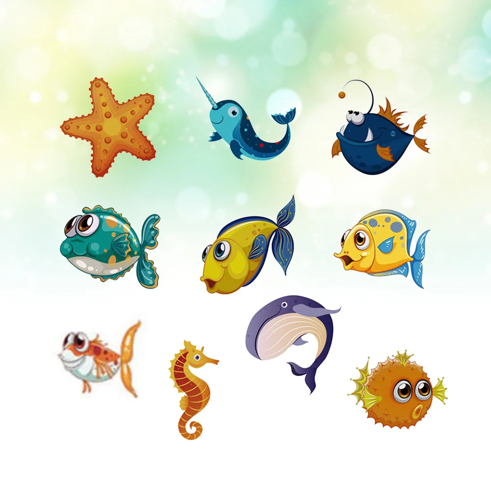 

10pcs Sticker Frosted Adhesive Cartoon Bathtub Decals Decoration Paste for Living Room Bathroom