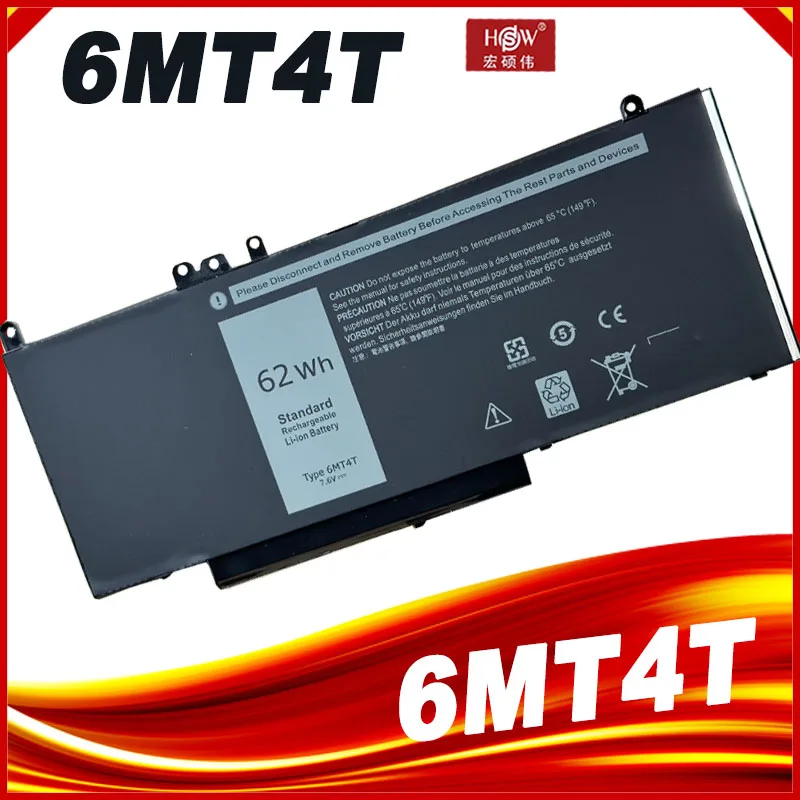 Аккумулятор для ноутбука Dell Latitude E5470 E5570 6MT4T, 15,6 дюйма, M3510, TXF9M, 79VRK, 07V69Y, 7V69Y, 7,6 В, 62 Втч