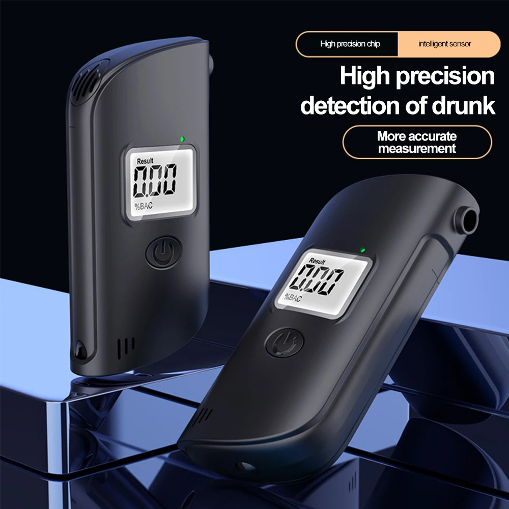 

Breathalyzer With LCD Display Accurate Breath Alcohol Tester with Emergency Lighting for Test Your Blood Alcohol Content