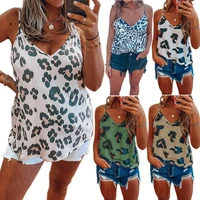 2022 summer new womens sexy print leopard print camisole top women casual commuting all match tops lady