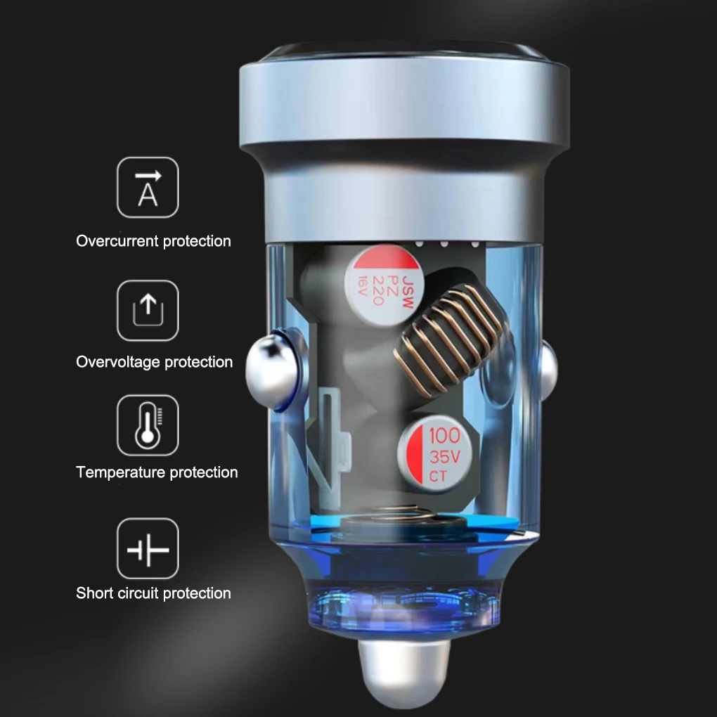 

Зарядное устройство с двумя USB-портами PD30W, мини-инструменты, аксессуары для управления зарядными устройствами, автомобильные порты, постав...