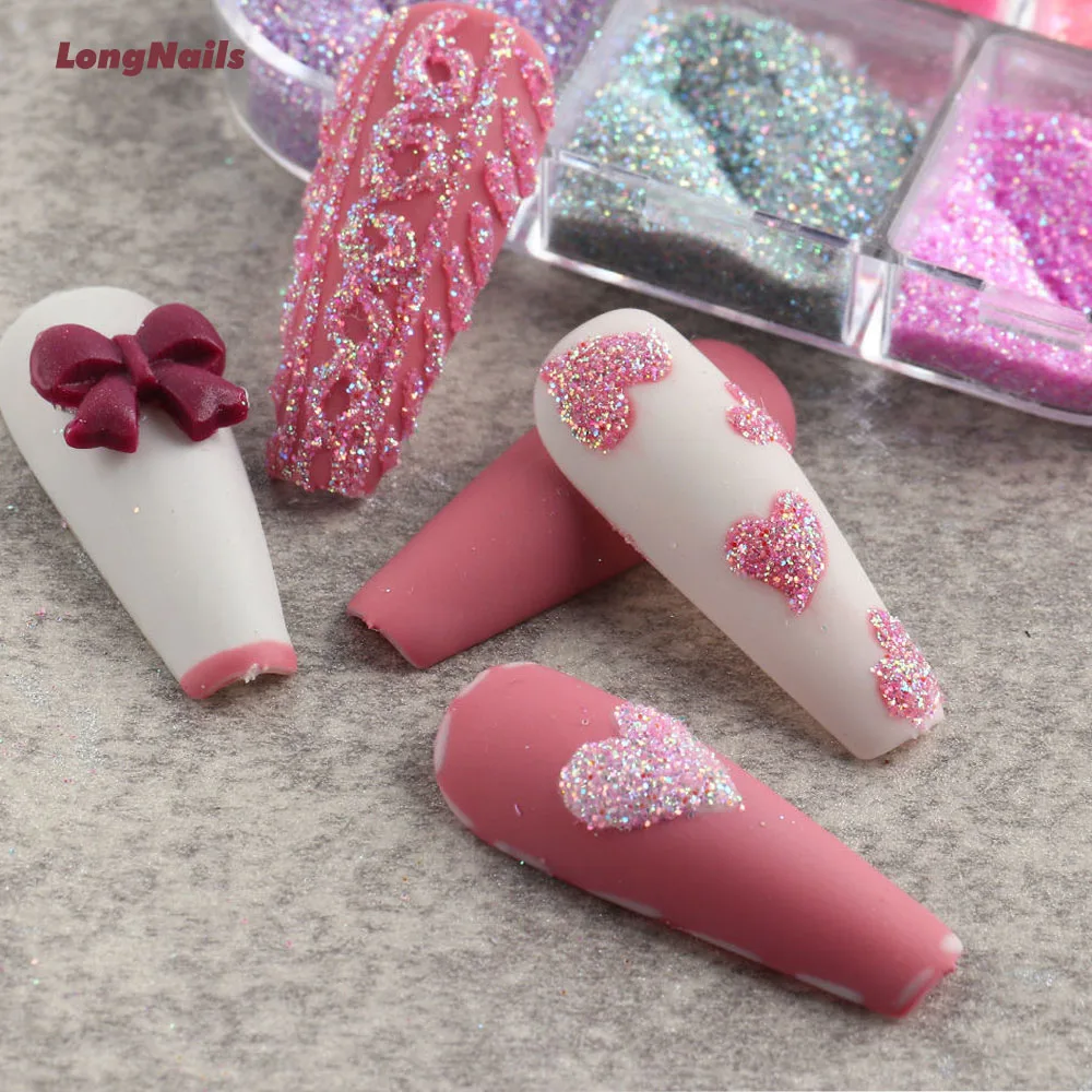 1 банка морская соль мерцающий блеск для ногтей Радужная Светоотражающая пудра