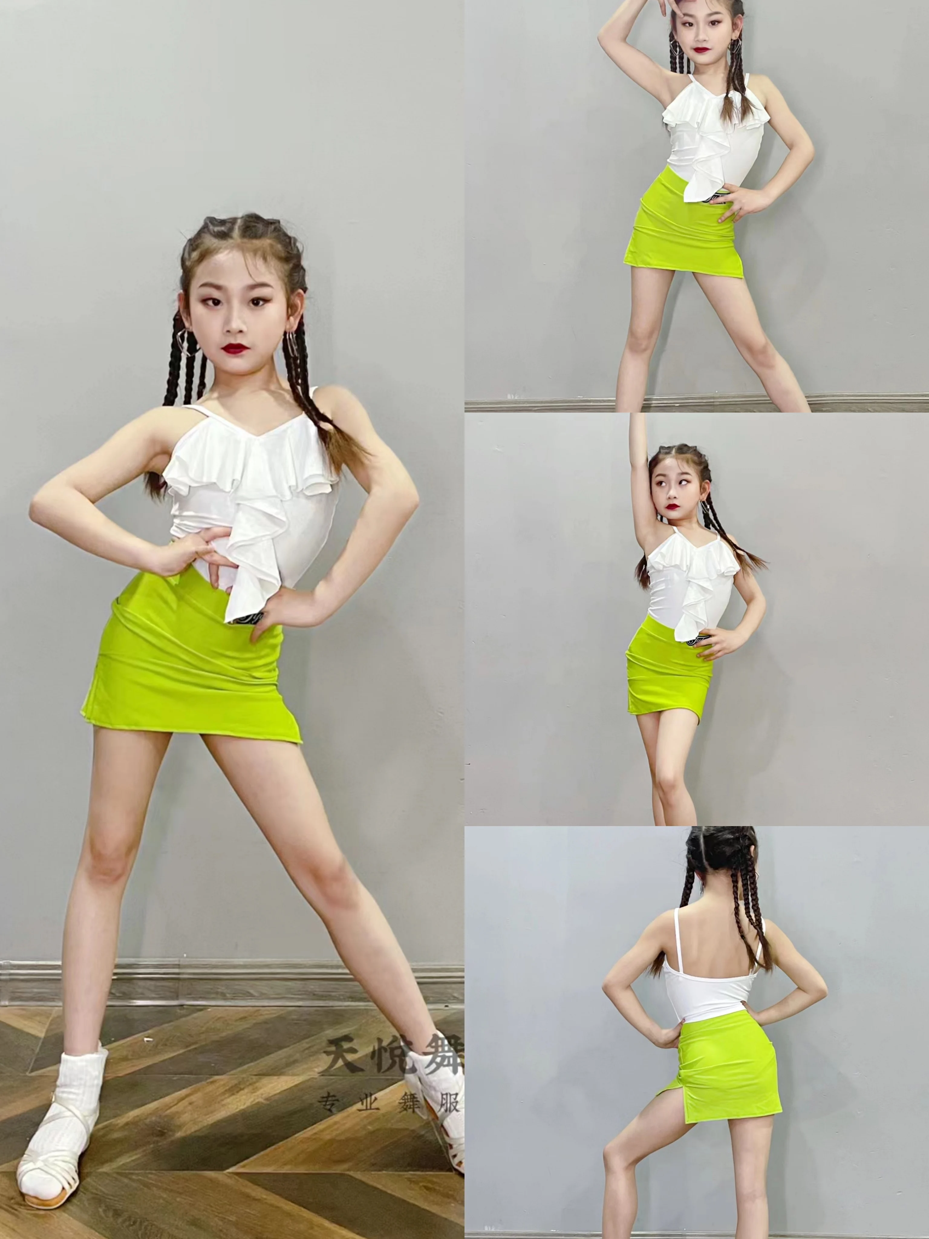 Одежда для бальных танцев девочек латинских детские костюмы выступлений женское