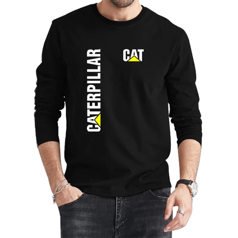 Классическая черная футболка с логотипом Caterpillar Cat новинка 2021 летняя популярная