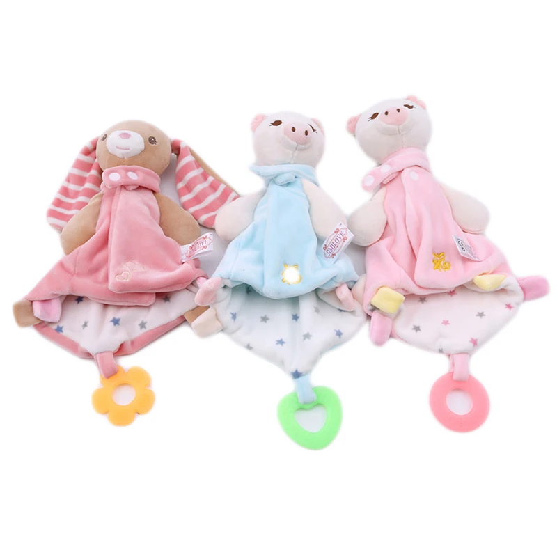 

Cute Doll Soft Appease Towel Baby Toys Reassure Sleeping Baby Rattle Toy Infant Animal Towel High Quality Safety