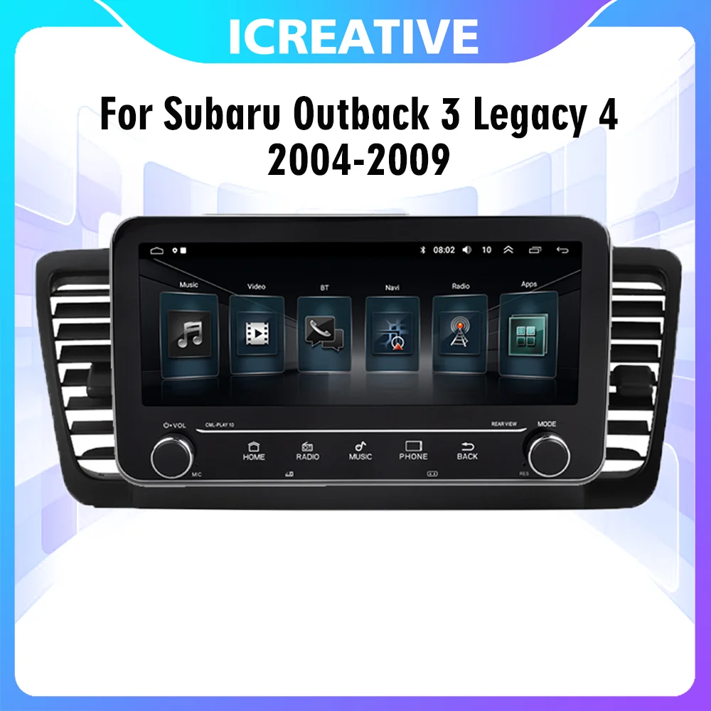 

Android Car Multimedia Video Player Audio For Subaru Outback 3 Legacy 4 2004-2009 2 Din 10.25 FM BT GPS Navigation Head Unit