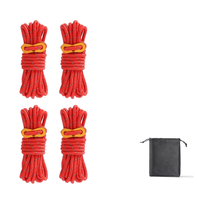 

4Pcs Multifunction Tent Rope Tent Accessories Outdoor Sports Camping Hiking 400Cm Durable Rope
