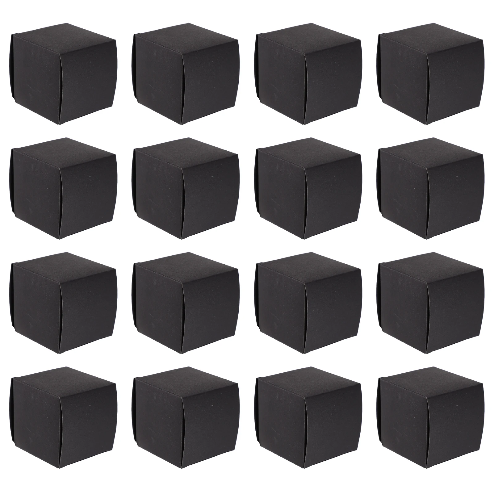 

20Pcs Wedding Gift Sweets Boxes Candy Packing Bags Chocolate Candy Containers Black Square Black Card Candy Gift Box