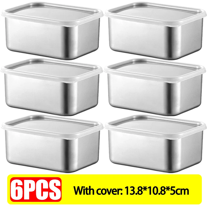 

Контейнеры для хранения продуктов из нержавеющей стали 1-6 шт.