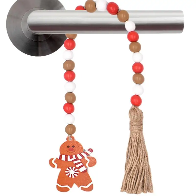 

Деревянные бусины, подвеска, деревянные бусины, гирлянды с кисточкой, деревенские молитвенные бусины для украшения дома, фермерского дома