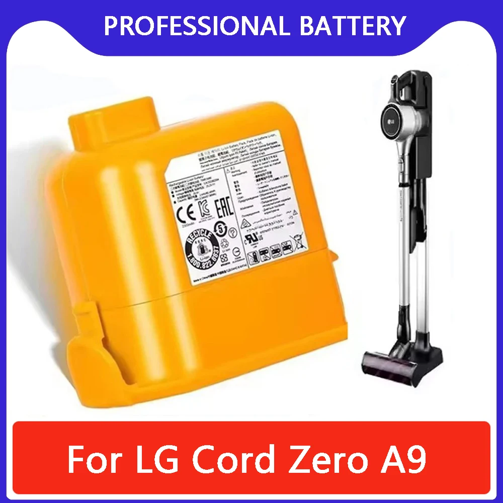 Литий-ионный аккумулятор для беспроводного пылесоса LG Cordzero A9 Plus A9MASTER2X A9MULT12X A9PETNBED