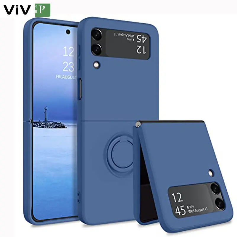 

Чехол с кольцом-держателем для Samsung Z Flip 4, магнитные чехлы из жидкого силикона для телефонов Samsung Galaxy Z Flip 3 ZFlip 4 ZFlip3, мягкий чехол