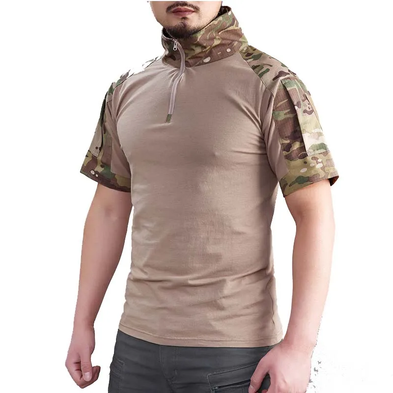 

Mens Tactical T Shirt Outdoor Military Tee Quick Dry Short Sleeve Shirt Hiking Hunting Army Combat Clothing Men Breathable Shirt