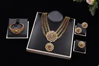 Algeria Africa  JEWELRY Libya Dubai Hot Sale 24k Gold Plated Wedding Bridal Jewelry Sets For Women Perfect Gift for Parties 1