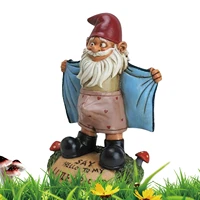funny naughty garden gnome statue outdoor figurine lawn ornaments dwarf shows underpants garden gnome decor for yard art patio