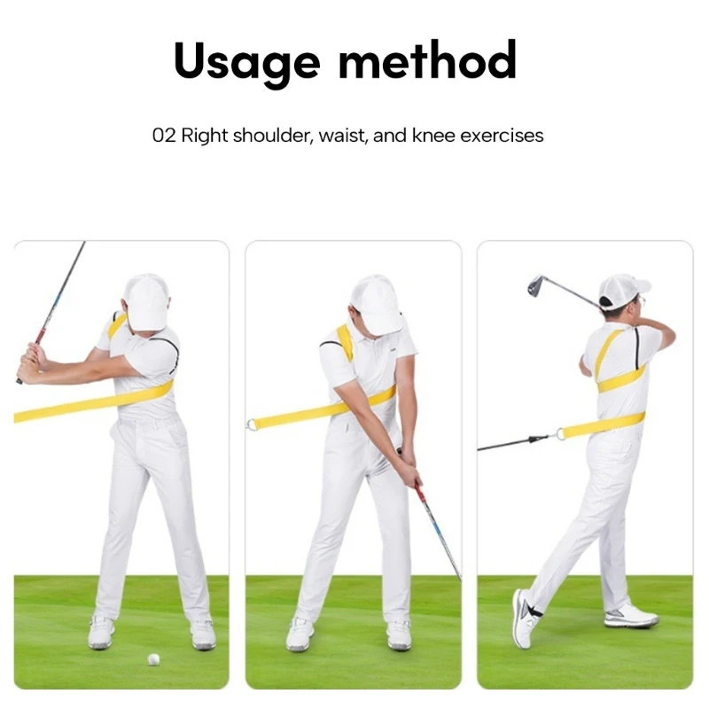 

Golf Swing Training Aid Belt Swing Trainer Practice Tool Swing Correcting Strap