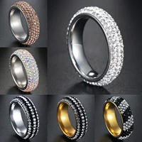 new trendy elegant zircon rings for women white cz crystal engagement design hot sale finger rings female wedding jewelry gift