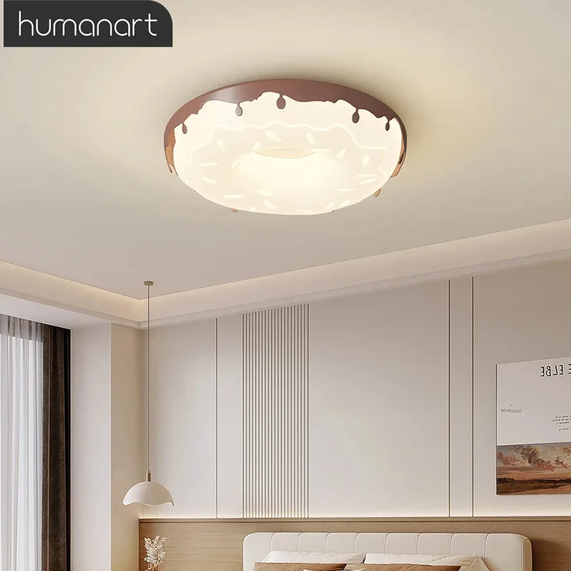 Потолочный светильник круглый красочный пончик лампа для спальни кухни