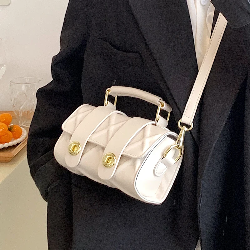 

Модные Универсальные Сумки-трубы для женщин, новинка 2022, женская дизайнерская сумка из искусственной кожи, роскошная брендовая сумка-мессе...