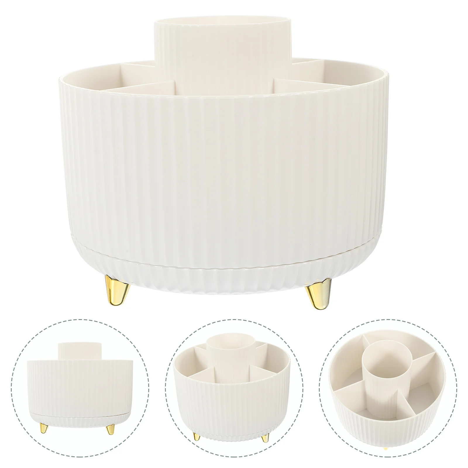 

Holder Organizer Brush Makeup Pen Desk Rotating Storage Desktop Case Tabletop Cup Container Stationery Display Office Vanity
