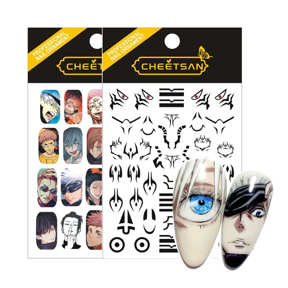 

Newest Jujutsu kaisen 3d nail art sticker decal nail silder opanchu usagi