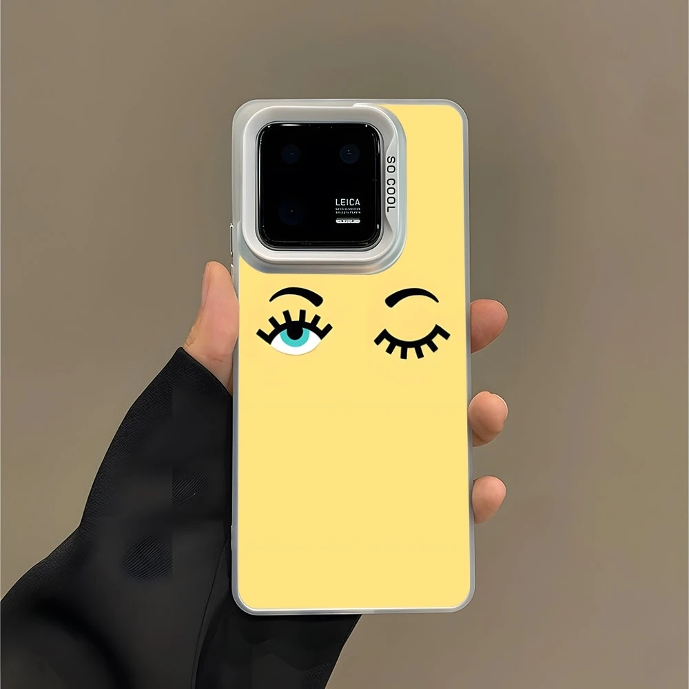 Hot Chiara Ferragni Eyes Phone Case Colored Silver Trendy For Samsung S 22 23 24 Note 20 Ultra Plus PRO FE Cover