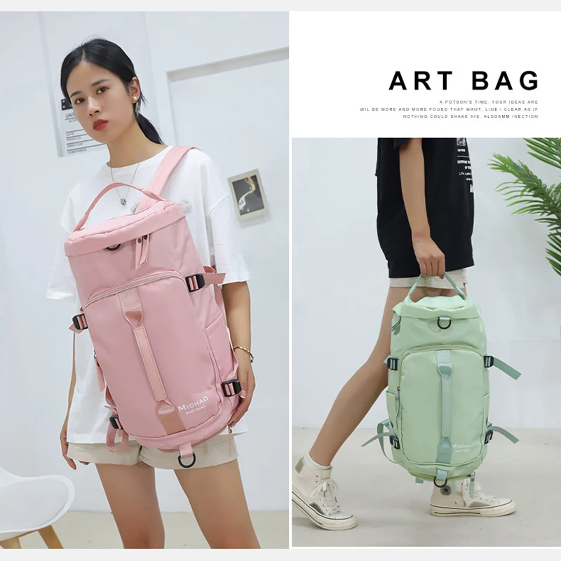 Big Sports Backpack Women Gym Fitness Female Yoga Travel Luggage Handbag Tote Shoe Pocket Hiking Shoulder Duffle Waterproof Bag