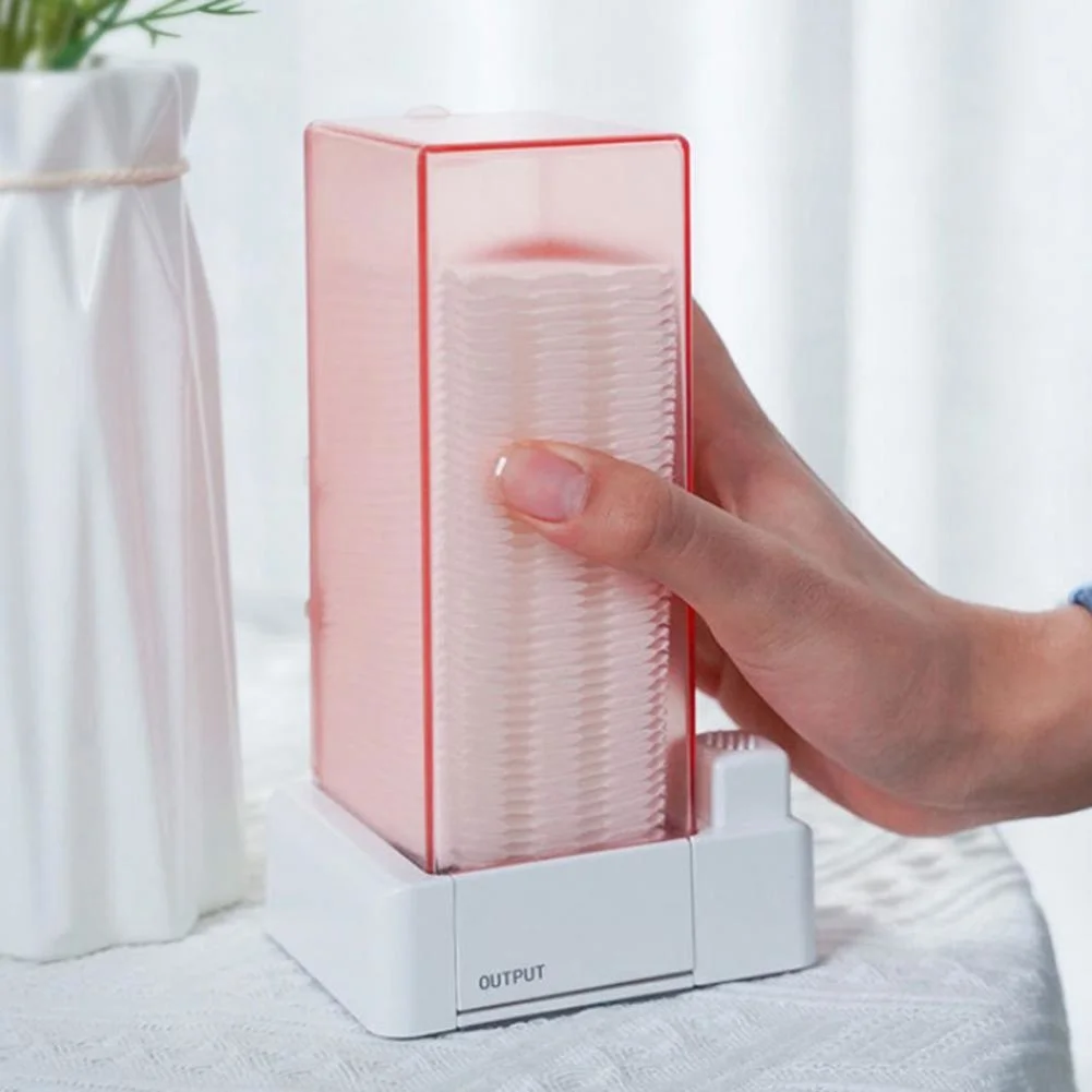 

Контейнер для хранения из поликарбоната с крышкой, отдельно стоящий, не скользящий, косметический, хлопковый диспенсер, диспенсер для ватны...