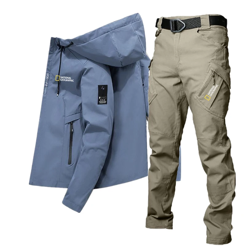 

Logo New Spring And Autumn Outdoor Camping Hiking Jacket Men's Suit Breathable Waterproof Hoodie Windproof Trapstar