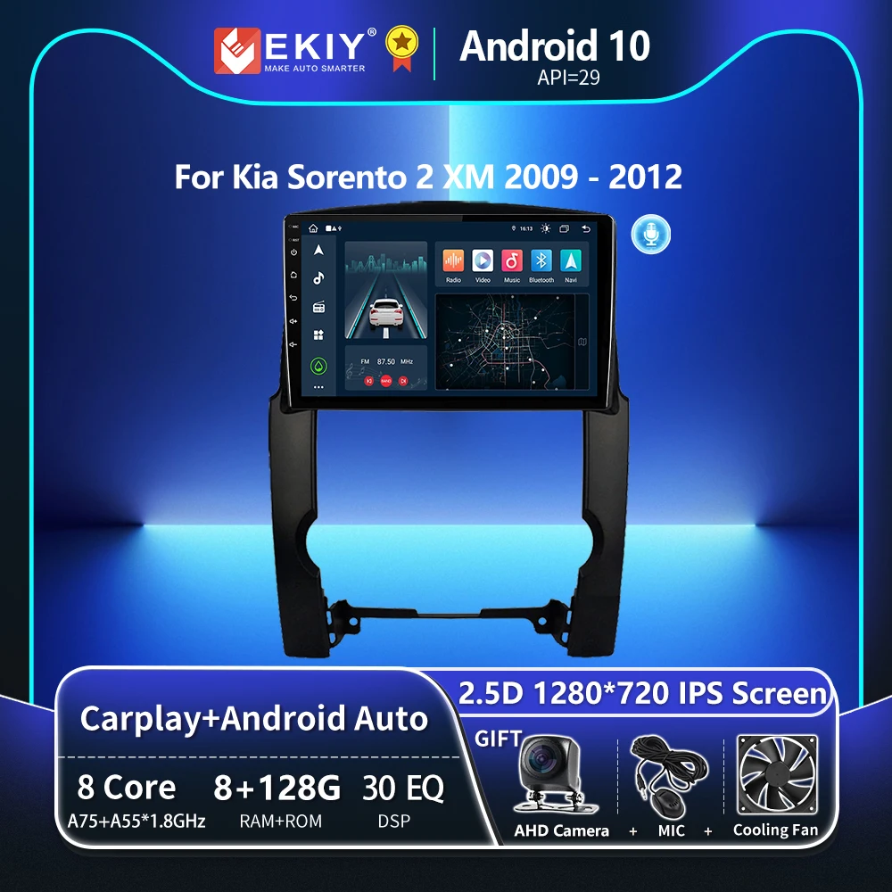 

EKIY T8 Car Radio For Kia Sorento 2 XM Sedan 2009 - 2012 Multimedia System Navigation GPS Auto Android Stereo No 2 Din 2din DVD