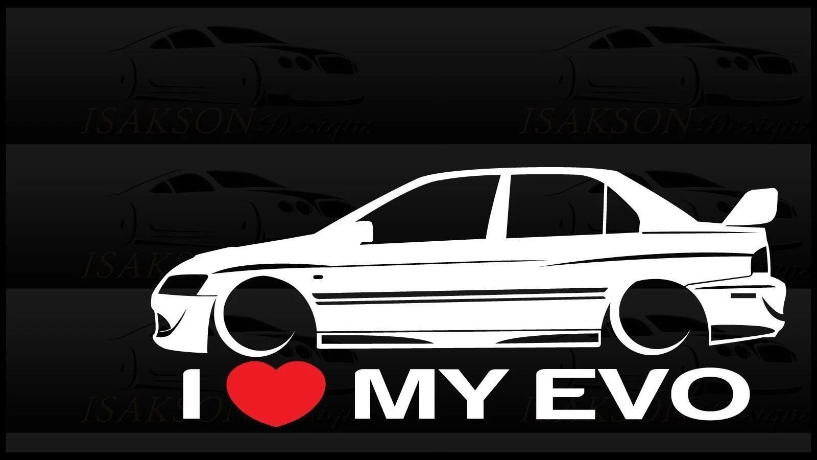 

Для 1 пары/2 шт. I Heart My Evo Sticker Love Low Evo8 Sedan Lancer
