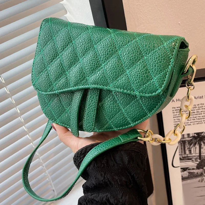 

Luxury Imitation Bags Brands 2022 Fashion High-end Single Shoulder Underarm Bag Messenger Leather Saddle Bag Female Backpack