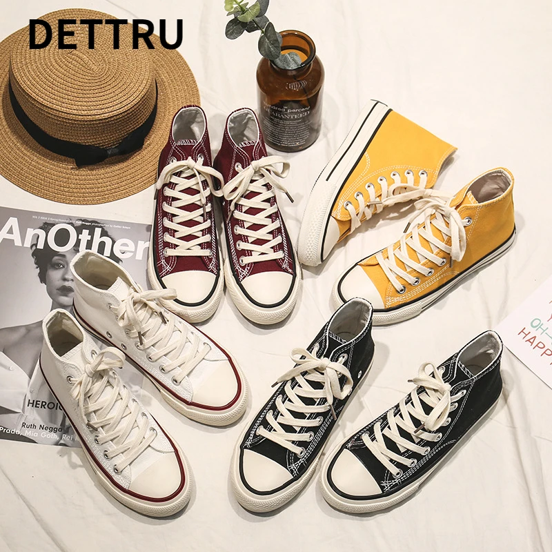 

Men Casual Shoes High Top Women Canvas Shoes For Woman Walking board Shoes Fashion Flats Brand Sport Students Sneakers 2022 New