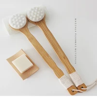 1 pcs cats claw soft hair long handle bath brush soft comfortable bamboo bath brush body shower cleaning accessories