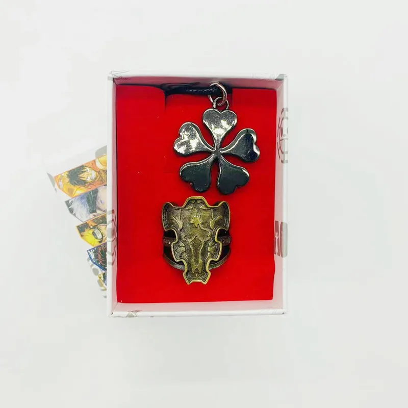 2 шт./лот Аниме Черный клевер металлическое ожерелье кольцо на палец Косплей