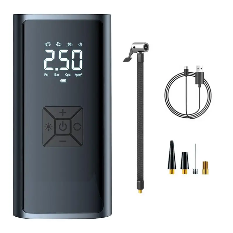 Автомобильный воздушный компрессор беспроводной насос для шин с подсветкой