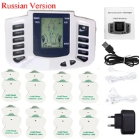 ems tens massage jr309 16 pads russian version electrical pulse acupuncture full body relax muscle therapy massager stimulator