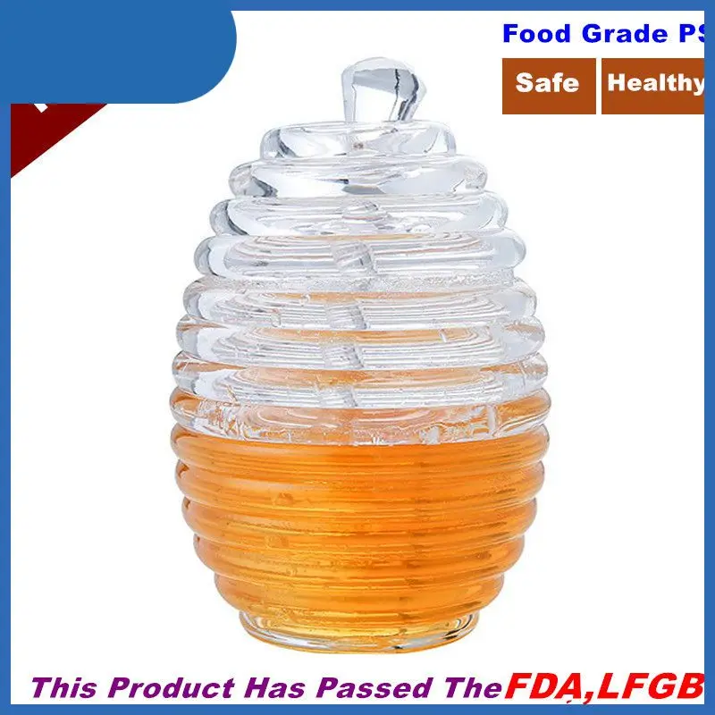 

Juice Syrup Cup Bee Drip Dispenser Portable Pot Honeycomb Bottle Honey Squeeze Dispenser Kitchen Accessories