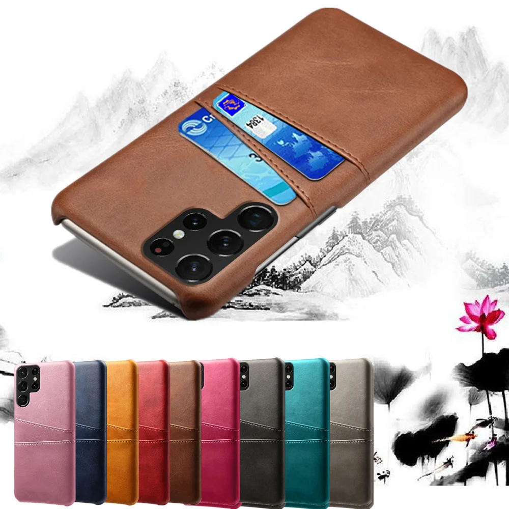 

For Samsung Galaxy S22 S22 Plus S22 Ultra Case Credit Card Case Vintage PU Leather Wallet Cover For S22Ultra S22Plus S22+ Coque